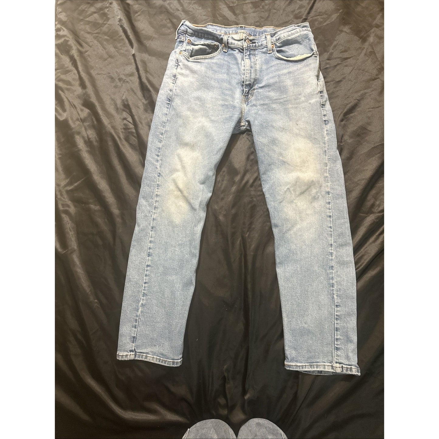 Levi's 505 Mens 36x32 Blue Denim Jeans Lightwash Cotton 1D08