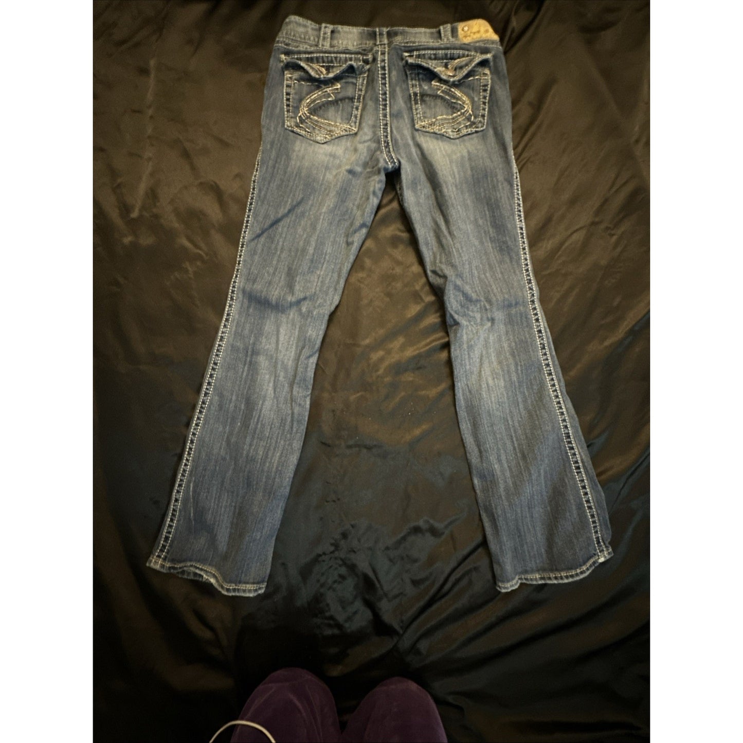 Silver Jeans Y2K Fashion Distressed Women's 30x32 Embroidered Bootcut Fair 1B26