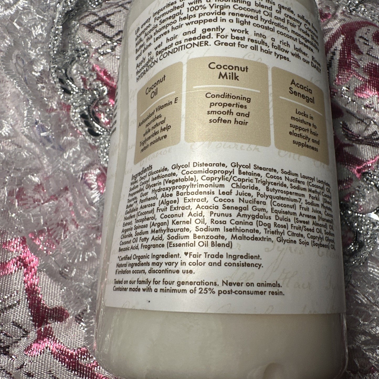 Shea Moisture Virgin Coconut Oil Daily Hydration Shampoo 13oz Sulfate Free Vegan