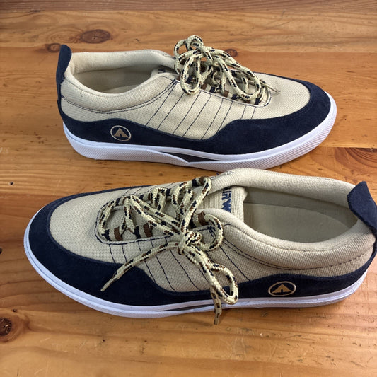 Airwalk Cube Vtg Deadstock Chunky Retro Canvas Beige Skate Shoes 8.5 Y2K A12