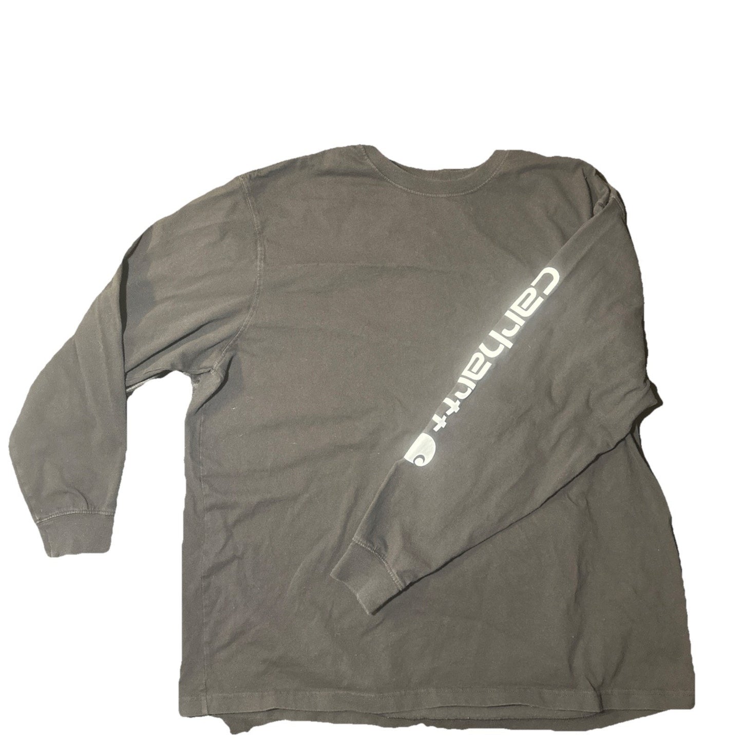 Carhartt 2XL Original Fit Men long sleeve Logo tee shirt Black Crew Neck