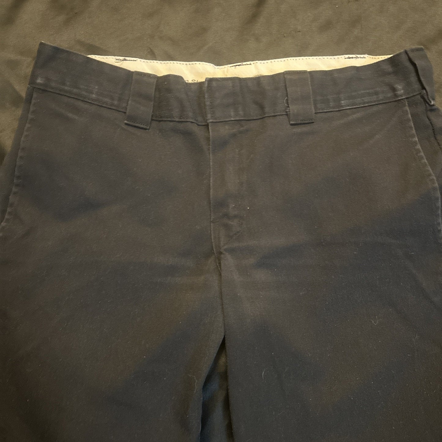 Dickies Black Chino Pants Mens 34x28 Cotton Blend Honduras Workwear 1B18