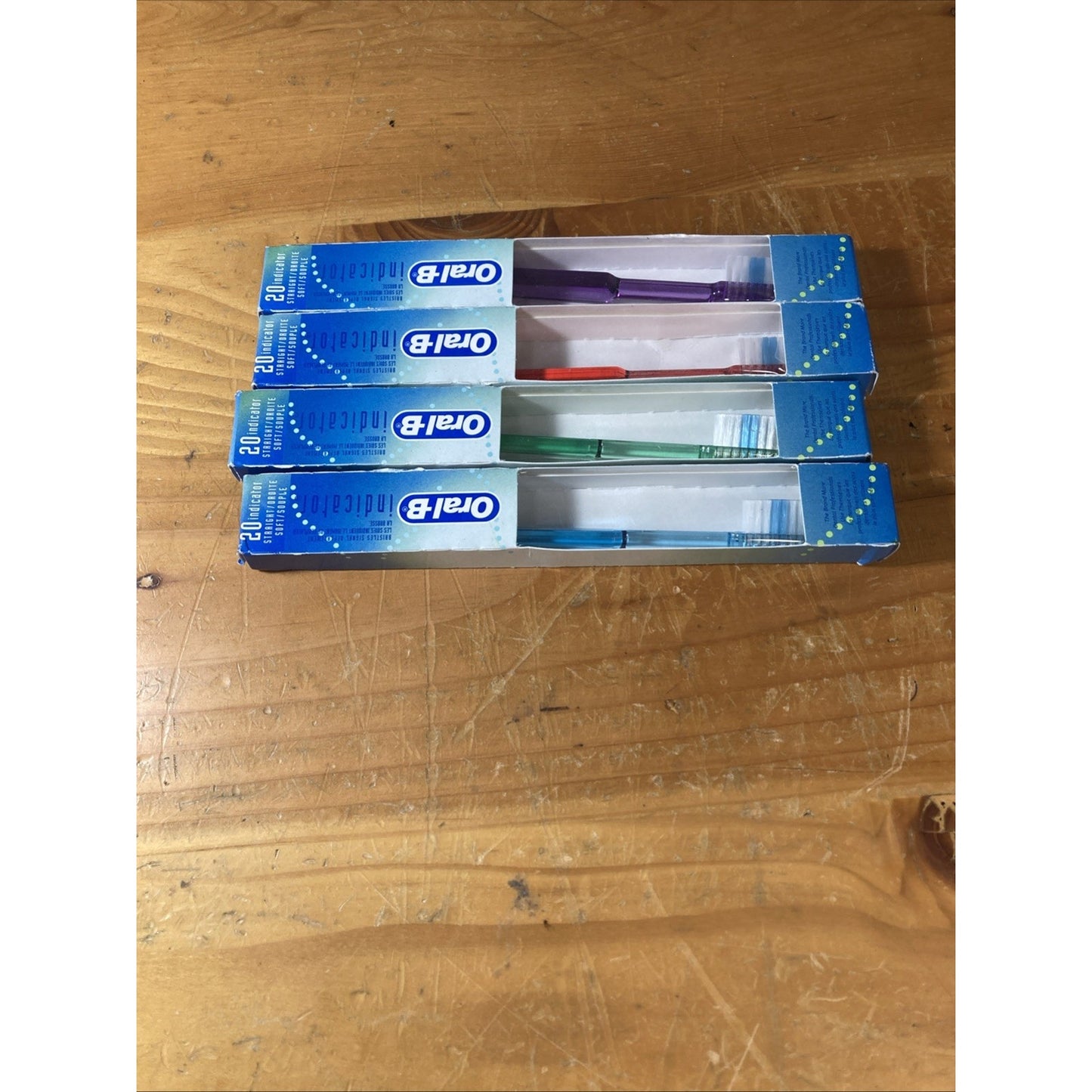 4 VTG 2005 Oral B 20 Indicator Straight Angle Compact Soft Bristles BGRP E1