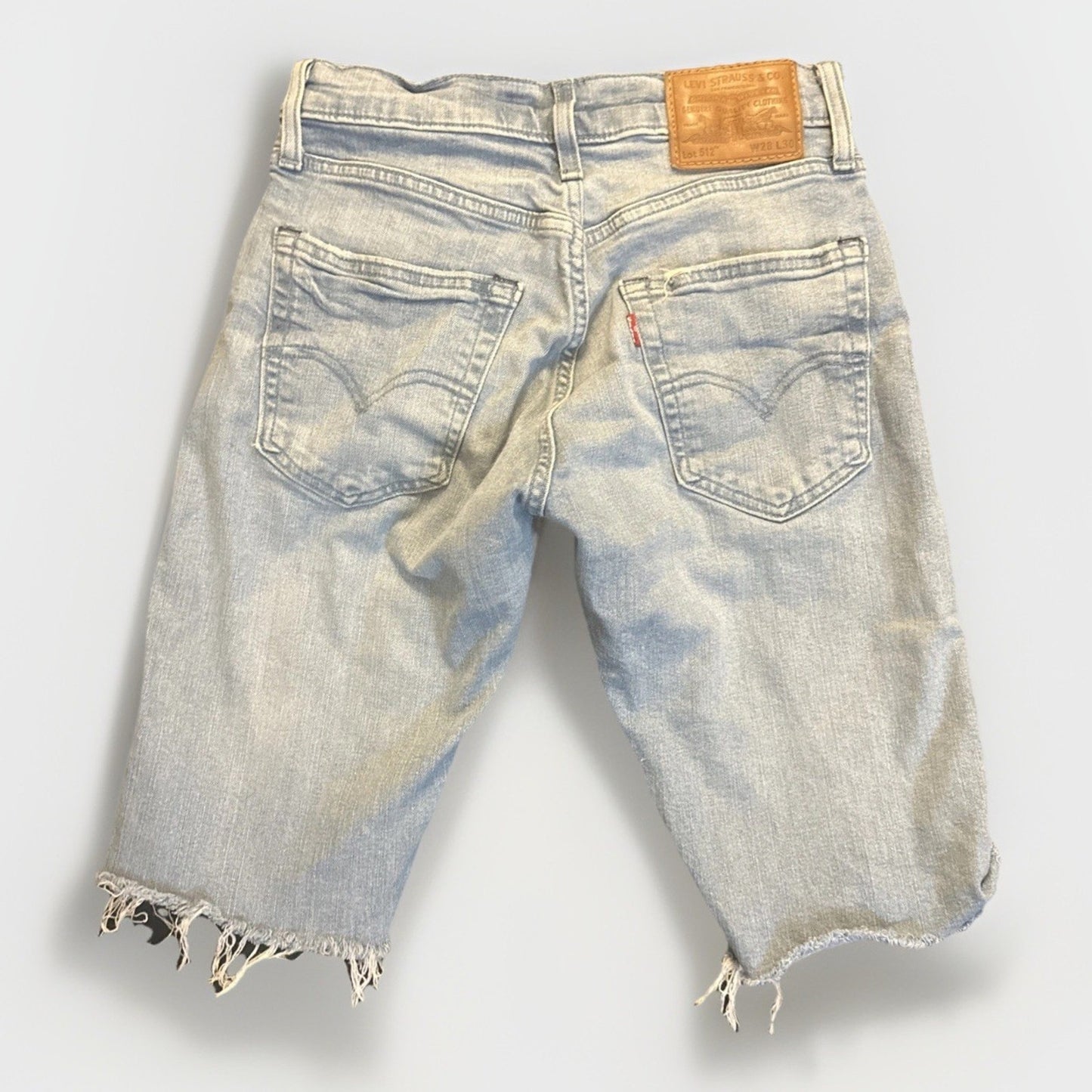 Levi's Premium Lot 512 Bermuda Cut-off Shorts 28" Waist Light-wash Denim 1B22