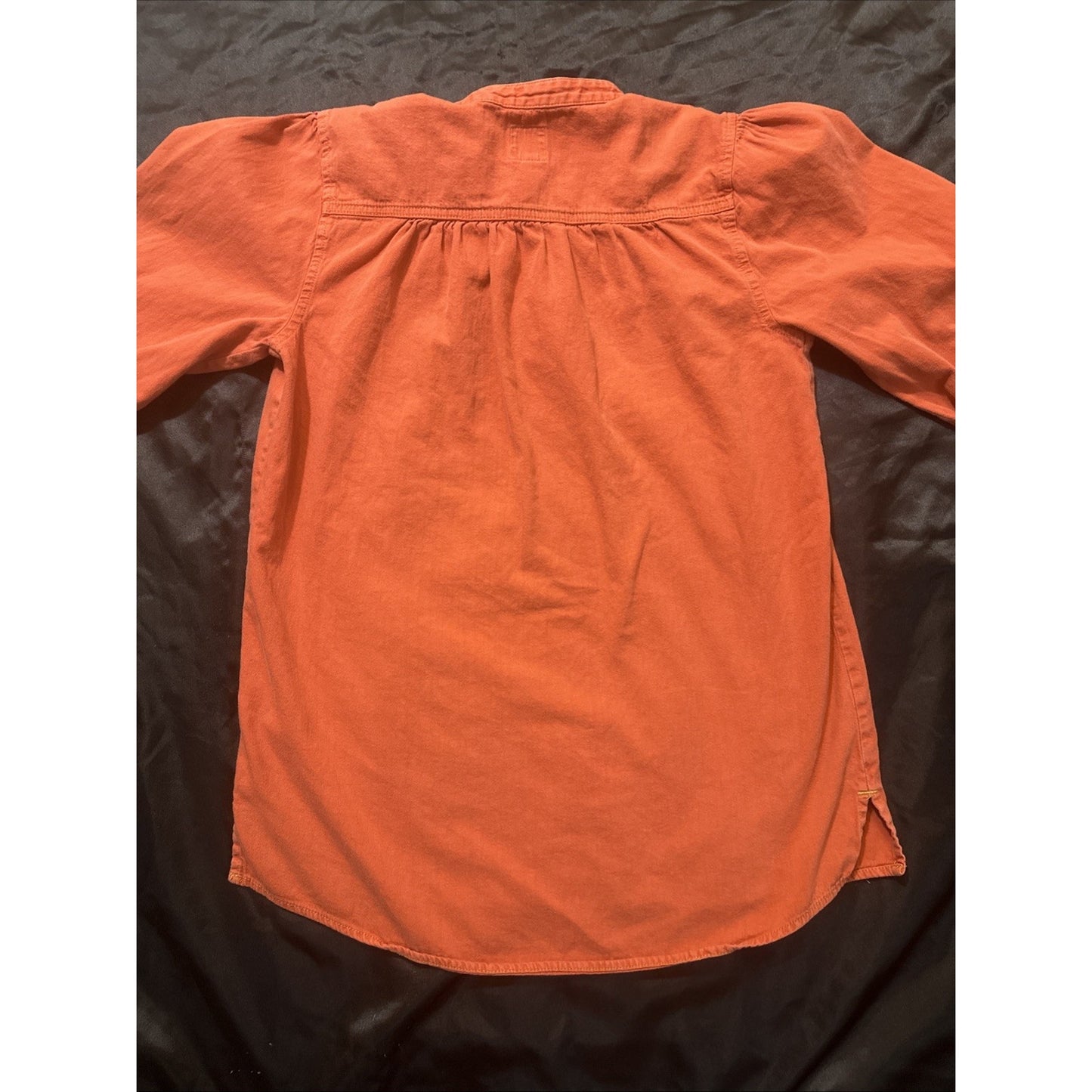 GAP Denim Orange Long Sleeve Women's Top Size Tall M 100% Cotton 1D01