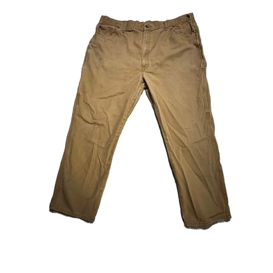 Vtg Y2K Dickies Mens Carpenter Work Pants Size 46x32 Brown Tag Duck Canvas