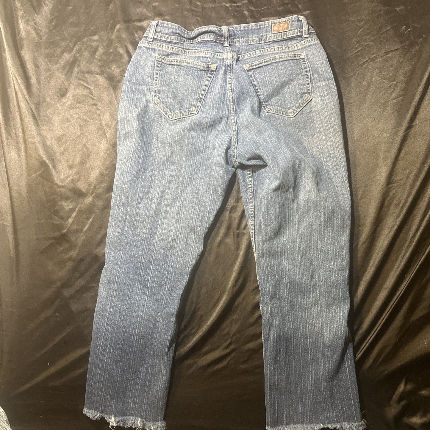 Riders by Lee Size 18 Women’s Blue Jeans Denim Patchwork Unique 34x26 Mexico