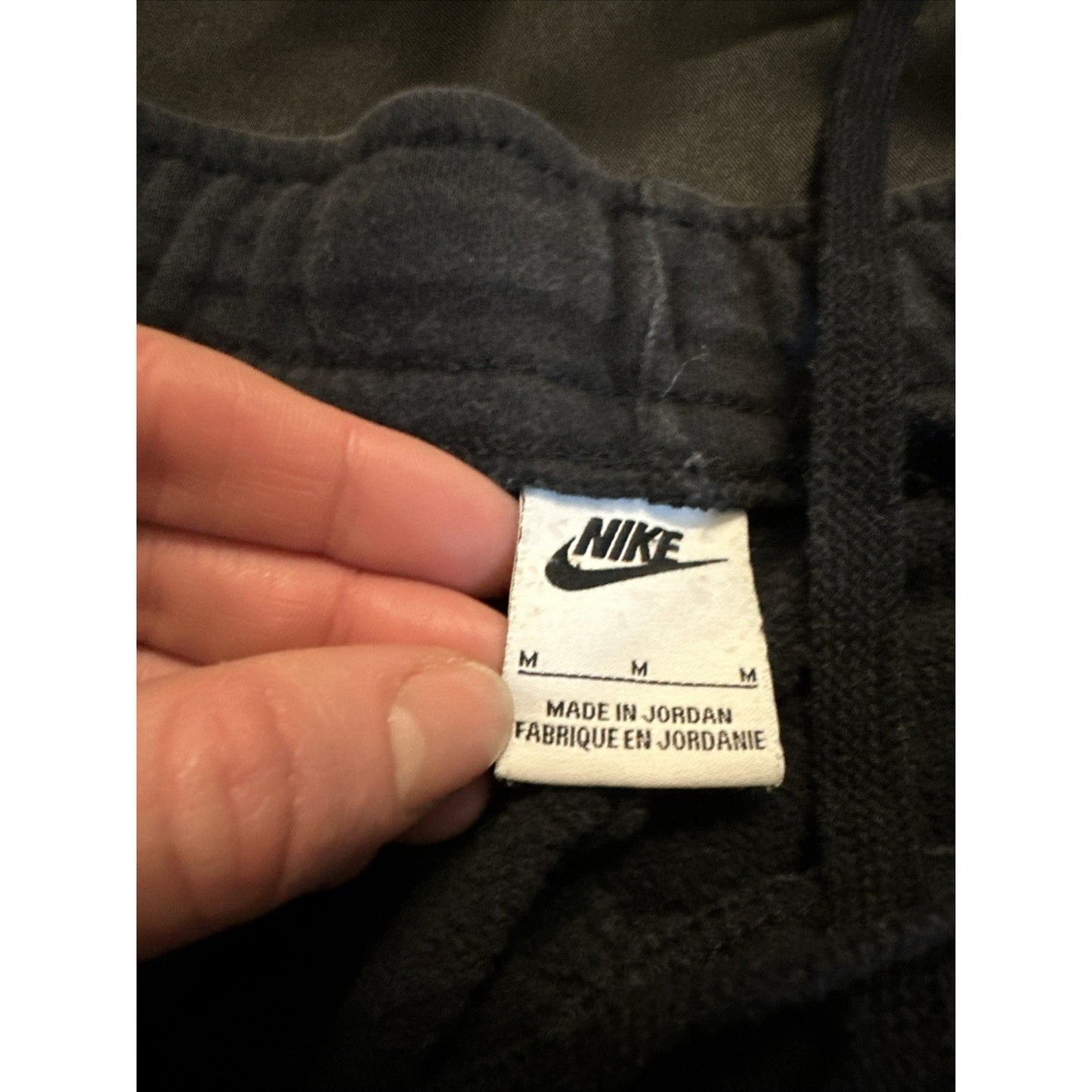 Nike Logo Basic Black Sweatpants Size M Women's Straight Leg Jordan 1C10