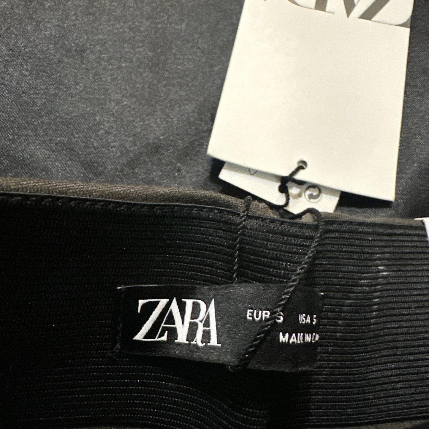 NWT Zara Leggings Olive Green Women S Gold Button Embellishments High Rise 1B02