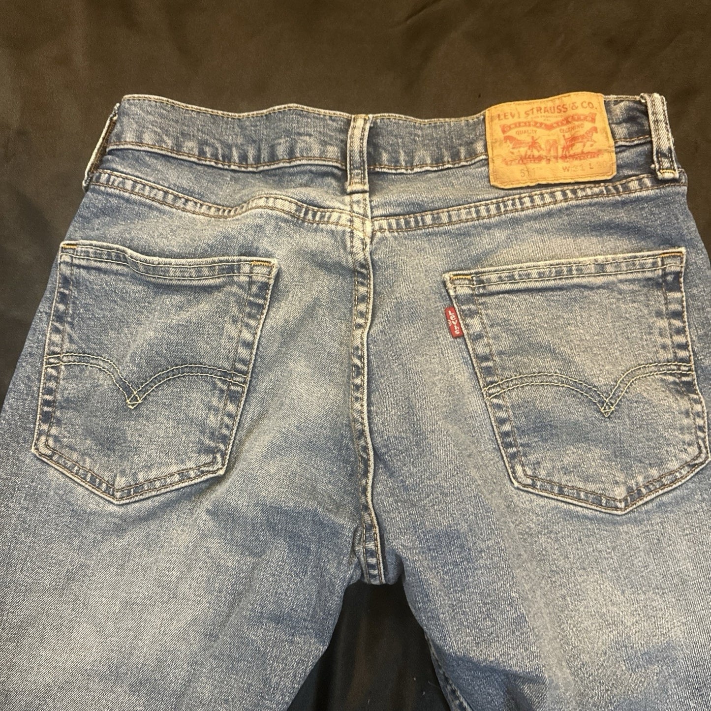 Levi's 511 Blue Denim Jeans Lightwash Mens 31x30 Egypt Straight Leg Slim 1B15