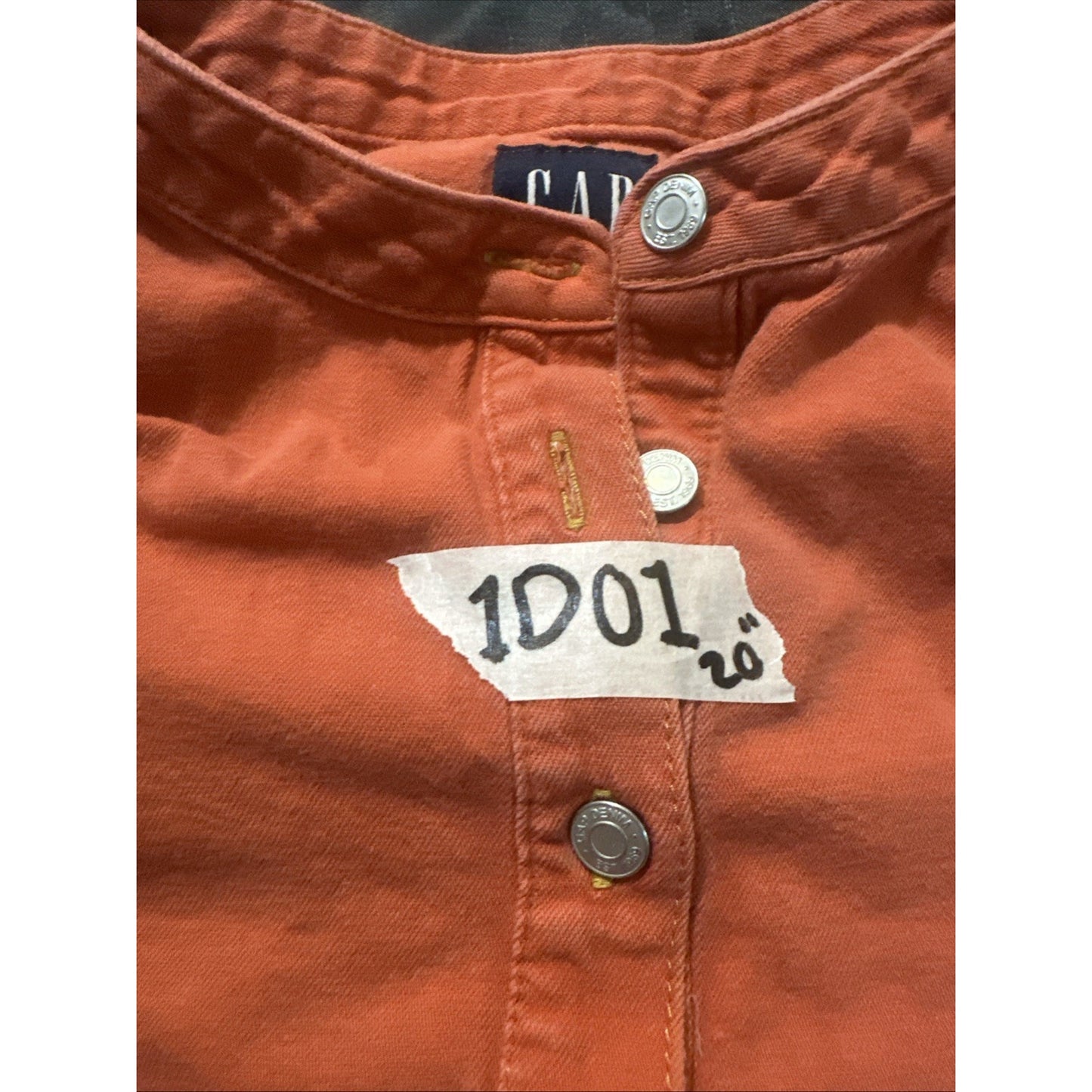 GAP Denim Orange Long Sleeve Women's Top Size Tall M 100% Cotton 1D01