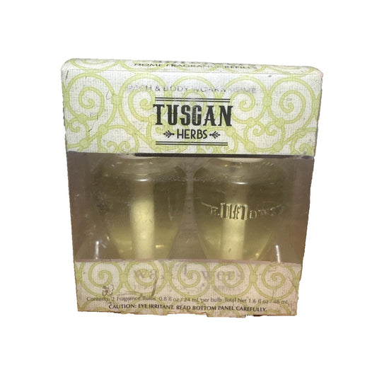 2 Tuscan Herbs Bath & Body Works Wallflower Refill Bulbs - NEW E4