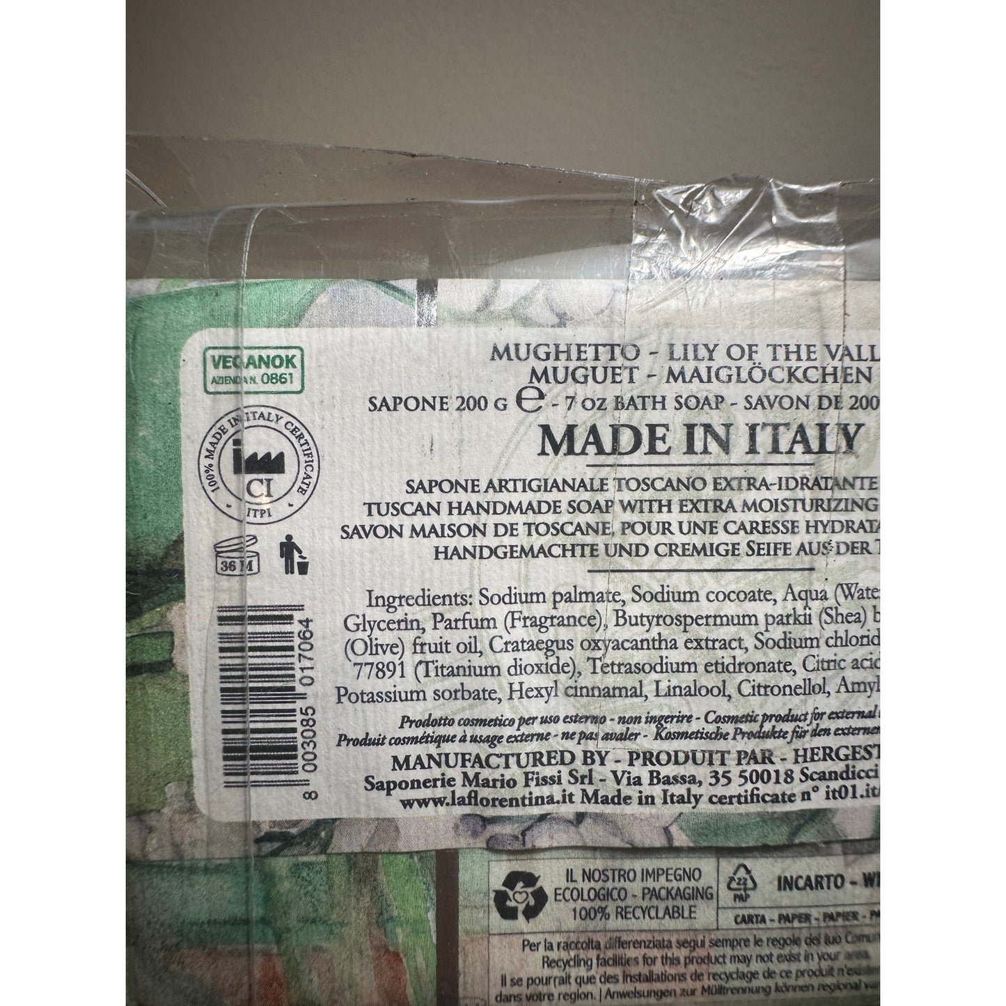 La Florentina Italian Soap Wild Rose & Lily of the Valley 2-Pack 7oz Bars | E8