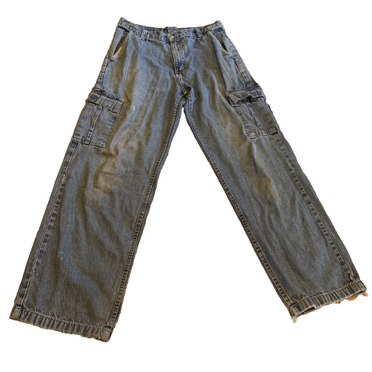 Wrangler Cargo Jeans Men Size 32x32 Pockets Straight Leg E3