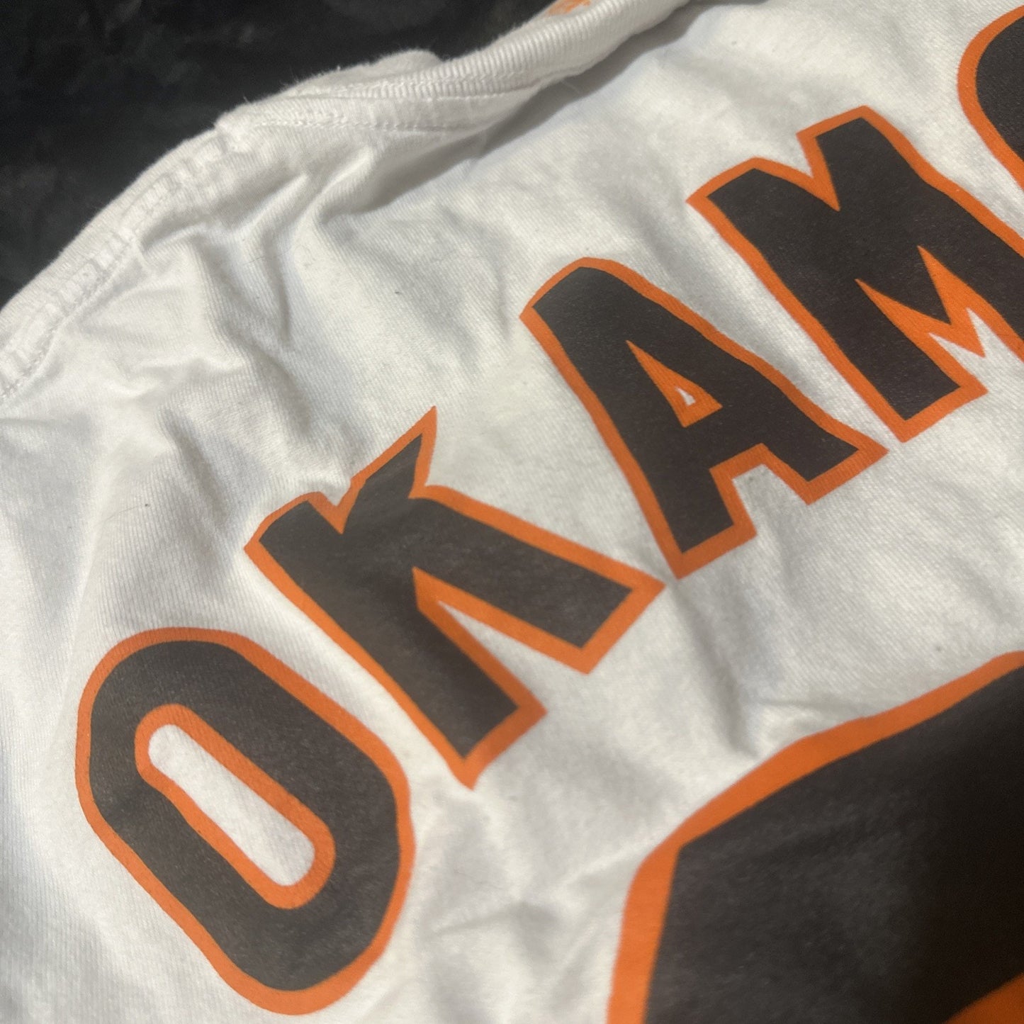 Giants White T Shirt Men’s Size L Okamoto 25 100% Cotton India