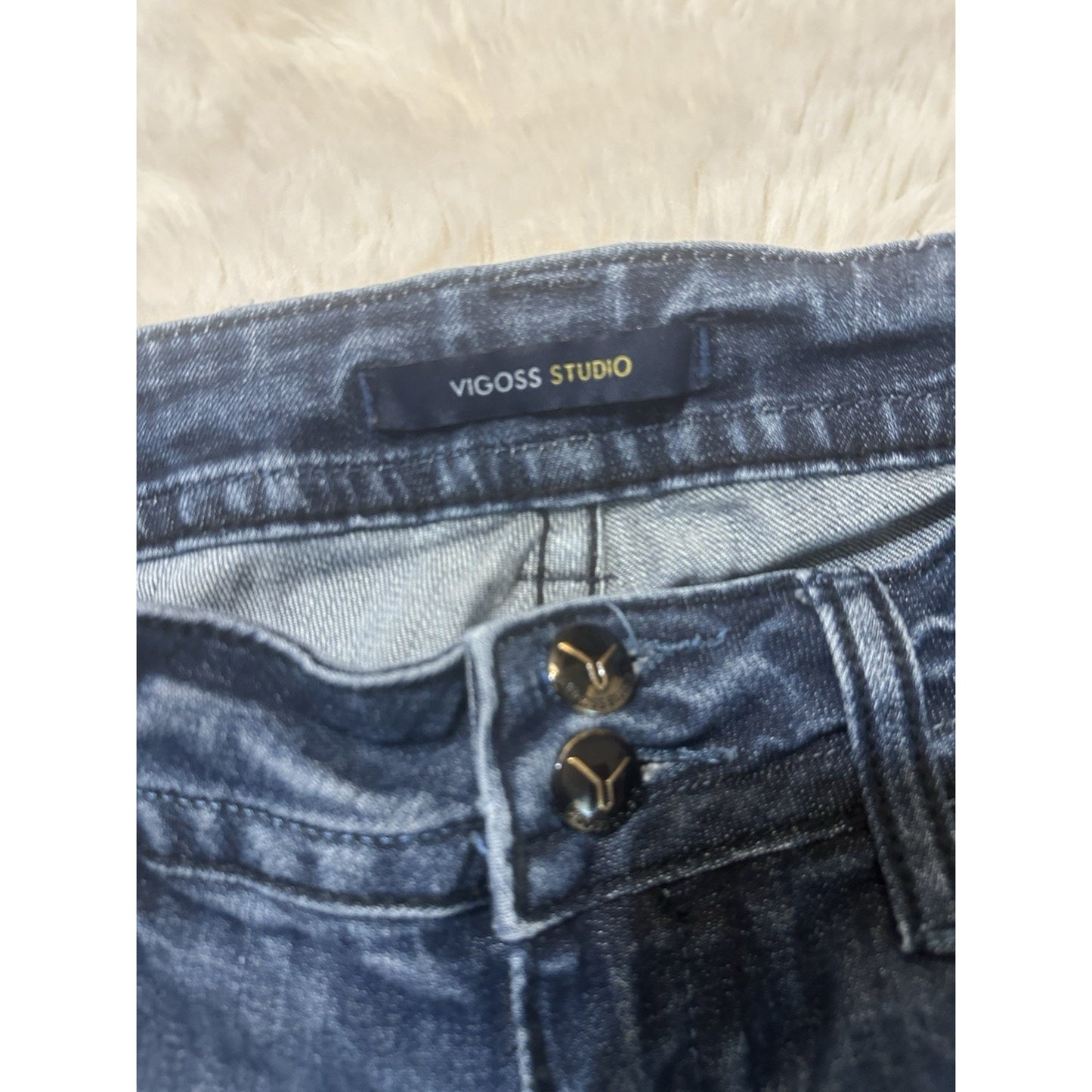 Vigoss Studio Women’s Denim Blue Jeans P20876 Size 5/6 28x32 NY Bootcut Y2K