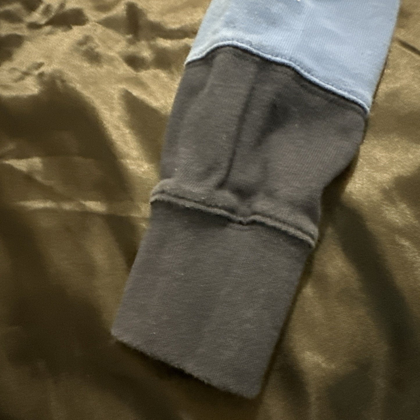 Eddie Bauer Wide Strip Long Sleeve Polo Tee Mens Small Polo Blue Cotton 1A27