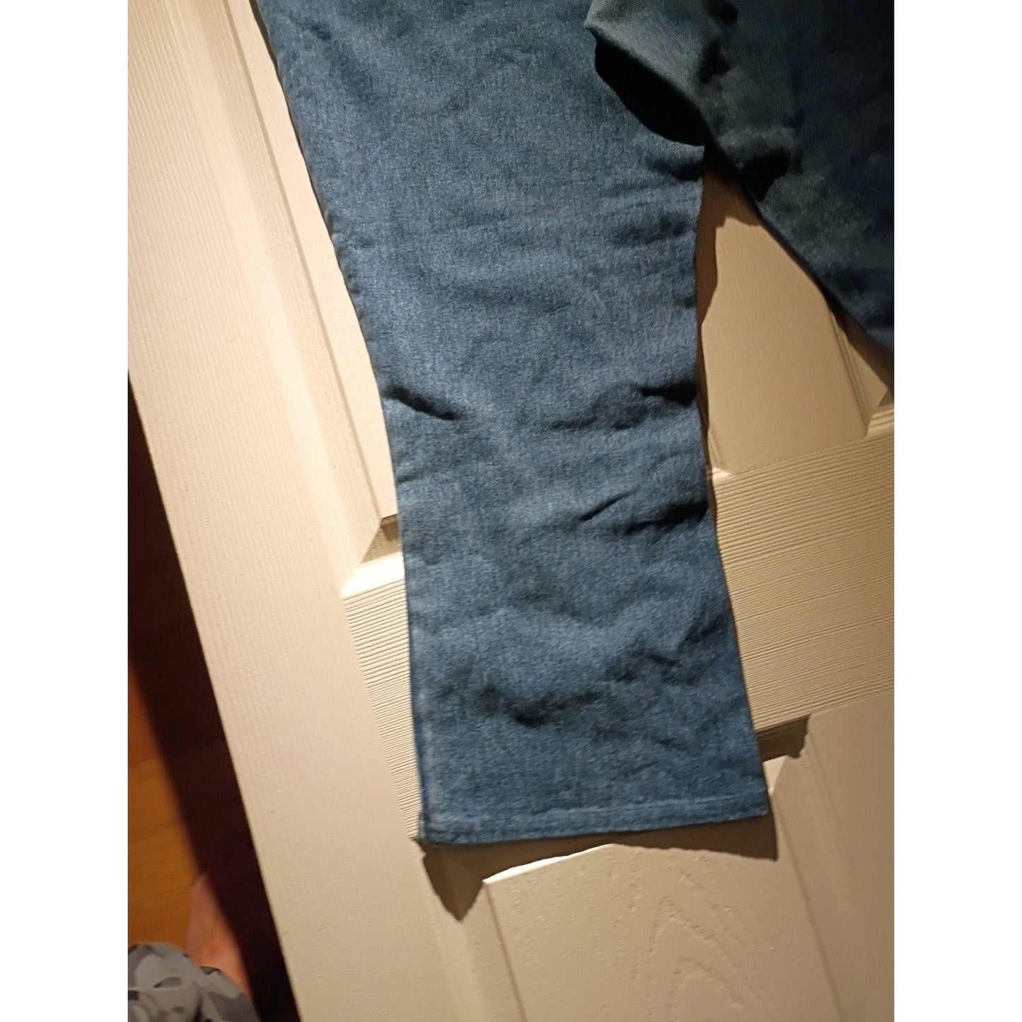 Zana Di Womens Flared Leg Dark Blue Denim Jeans Size 16 Y2K (Hemmed) C8