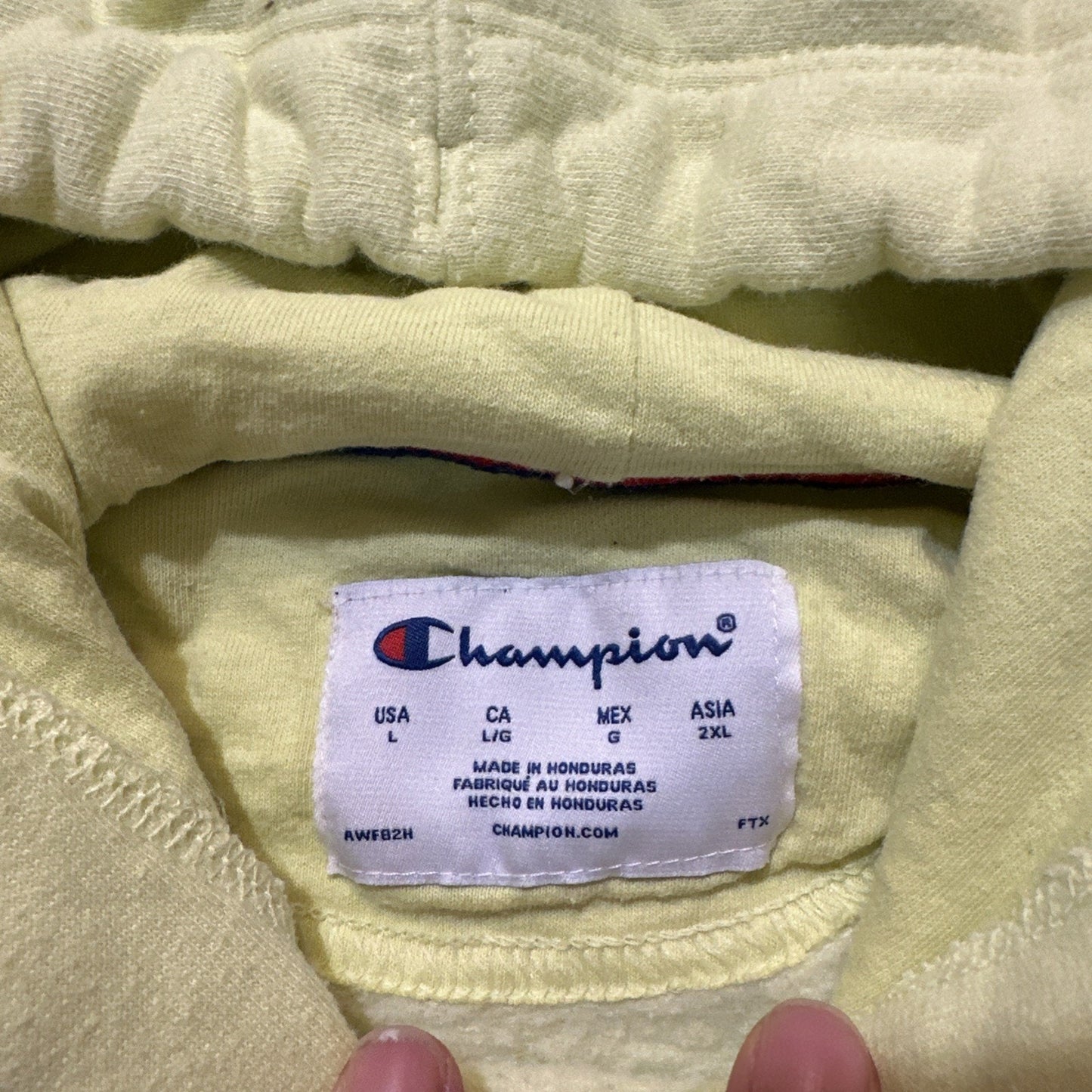 Champion Lime Green Pullover Hoodie Women's L 1A24