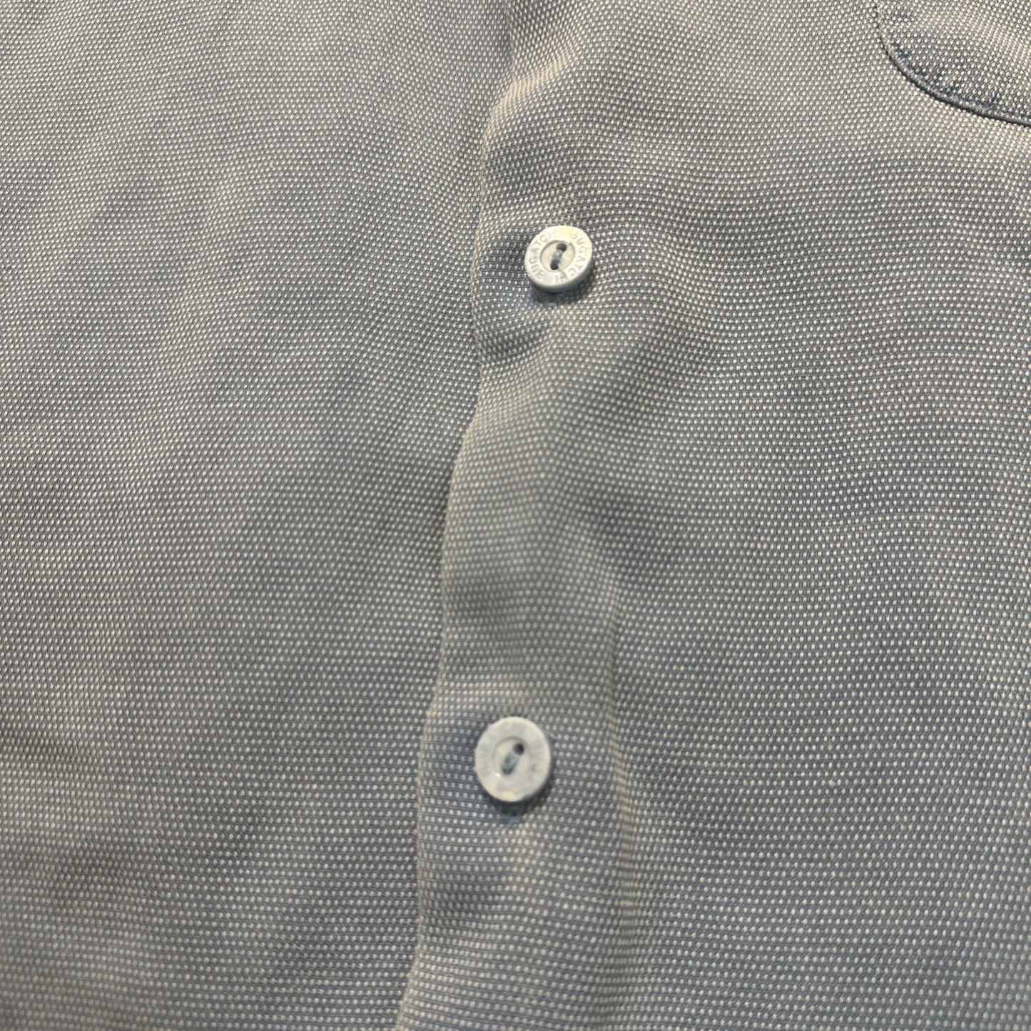 Bugatchi Silk&Cotton Button Down Casual Long Sleeve Shirt Blue XL 26" PTP 1A04