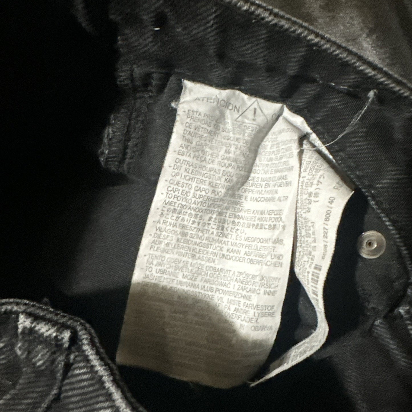 Zara High Rise Black Denim Jeans Cotton Sz 8 Turkey Straight Distressed 29x30