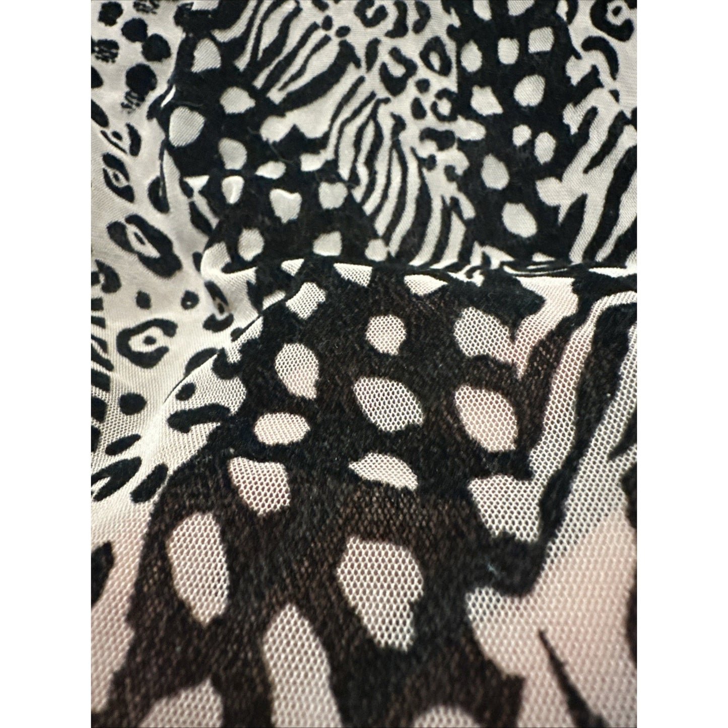 Pretty Little Thing Mini Dress Mesh Strapless Leopard US 6 1C15