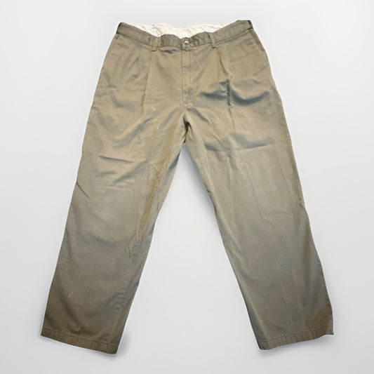Vtg Timber Creek Wrangler Mens 40x29 Perfect Fit 100% Cotton Chino Green 1B27