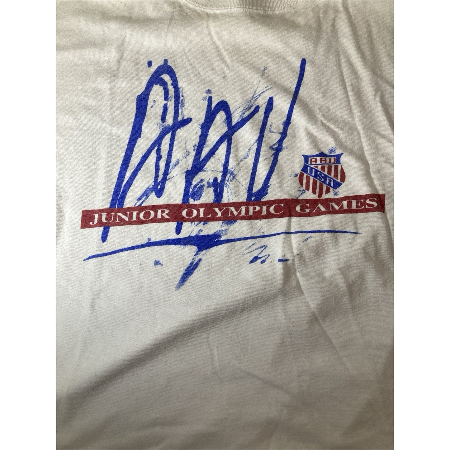 AAU Junior Olympics Games T Shirt USA Made Single Stitch Size XL B6
