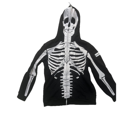 Tipsy Elves Skeleton Full Zip Jacket Halloween Size XL Black White