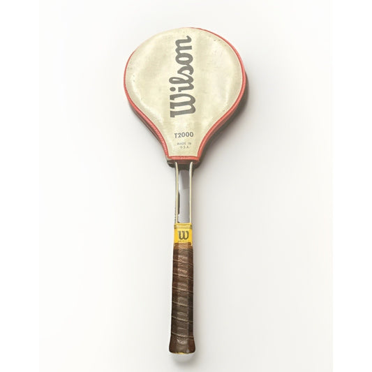 Wilson Vtg Tennis Racket T2000 Leather Handle 4 1/2" Great Condition! 1Z01