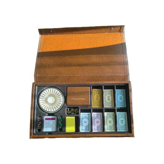 1974 Monopoly Game Pleather Anniversary Travel Case Parker Brothers COMPLETE C11