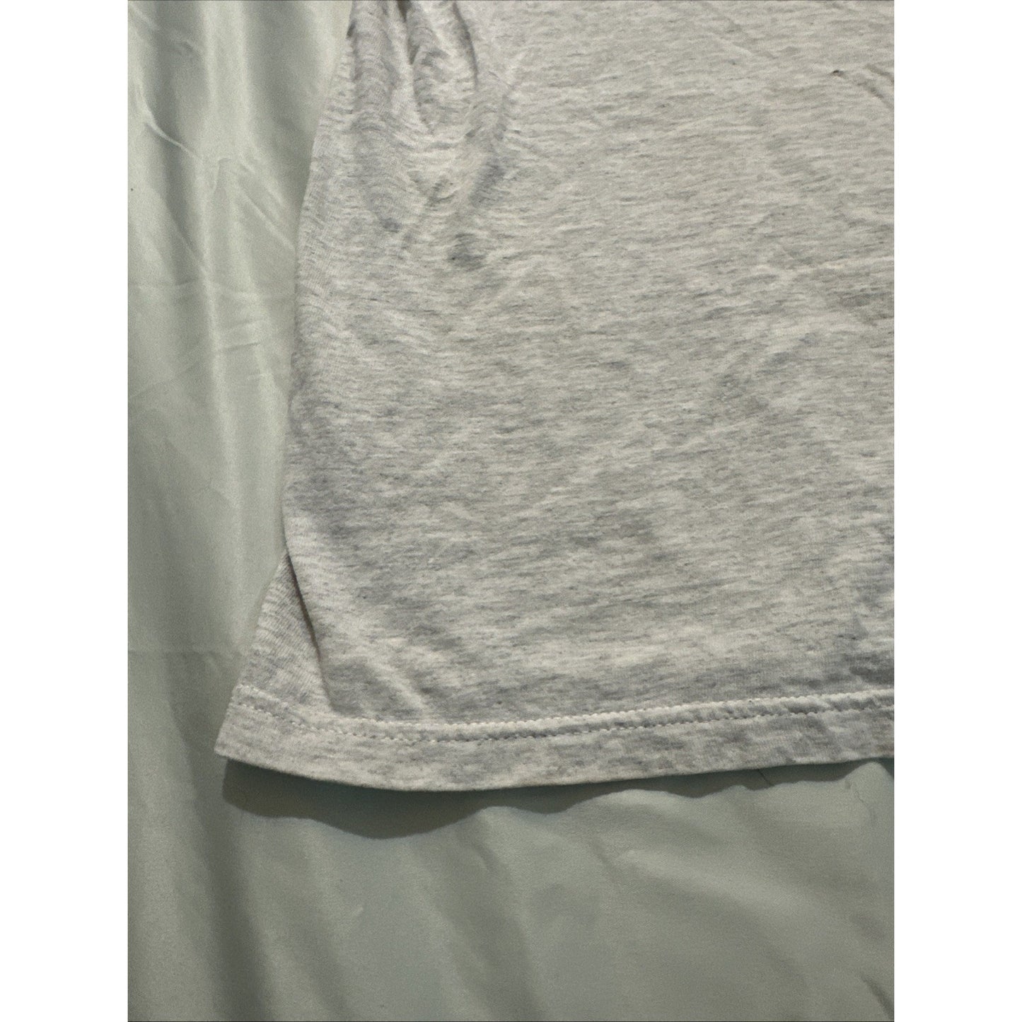 Vtg Tultex T Shirt Wyoming Destination Tee Gray Size L Buffalo Skull 1D29