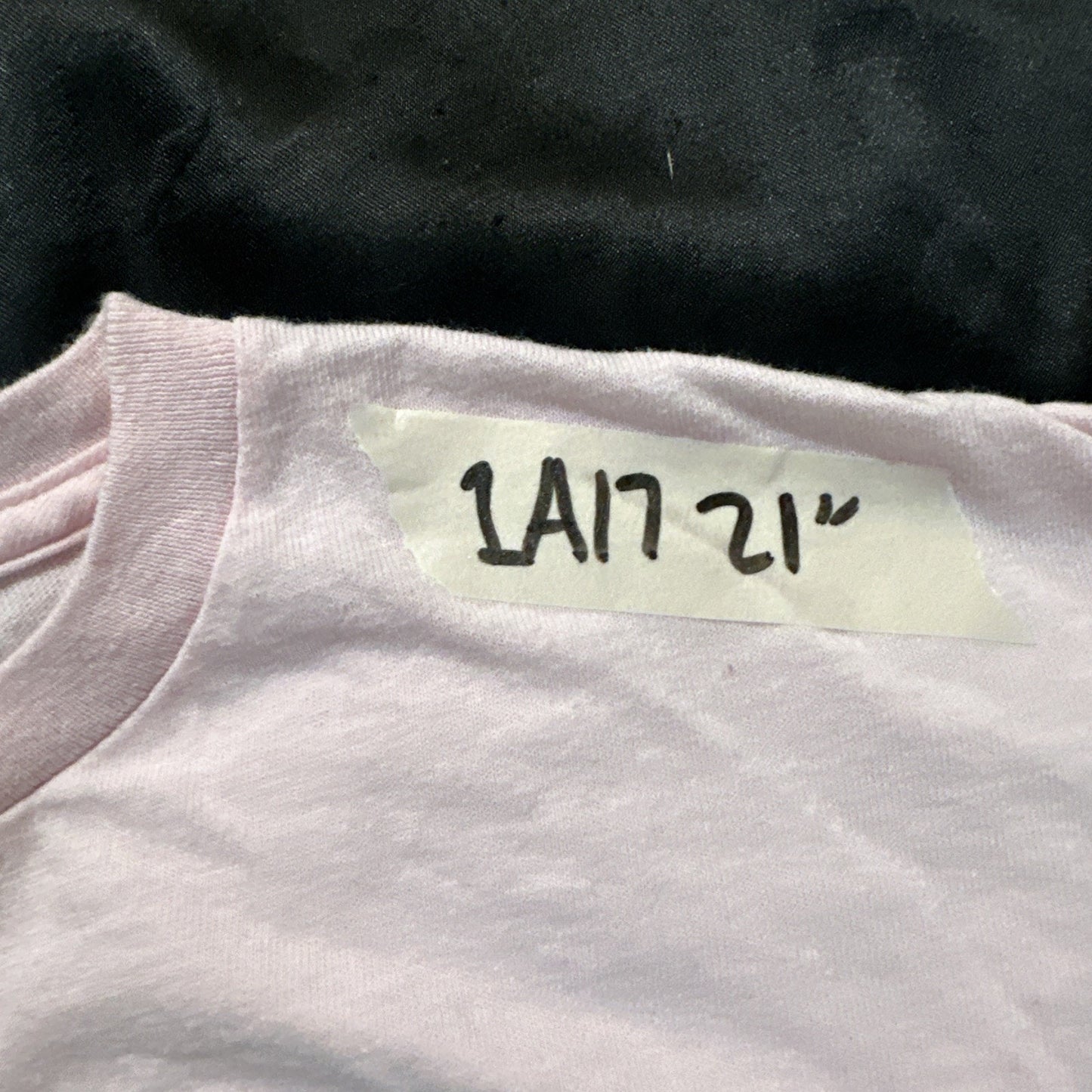 MTV Pink Checkers Long Sleeve T Shirt Womens L 21" PTP Music TV 1A17