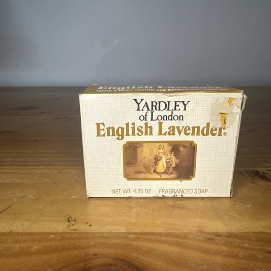 Yardley London English Lavender Vtg Soap Bar Fragranced 4.25oz 1979 A6