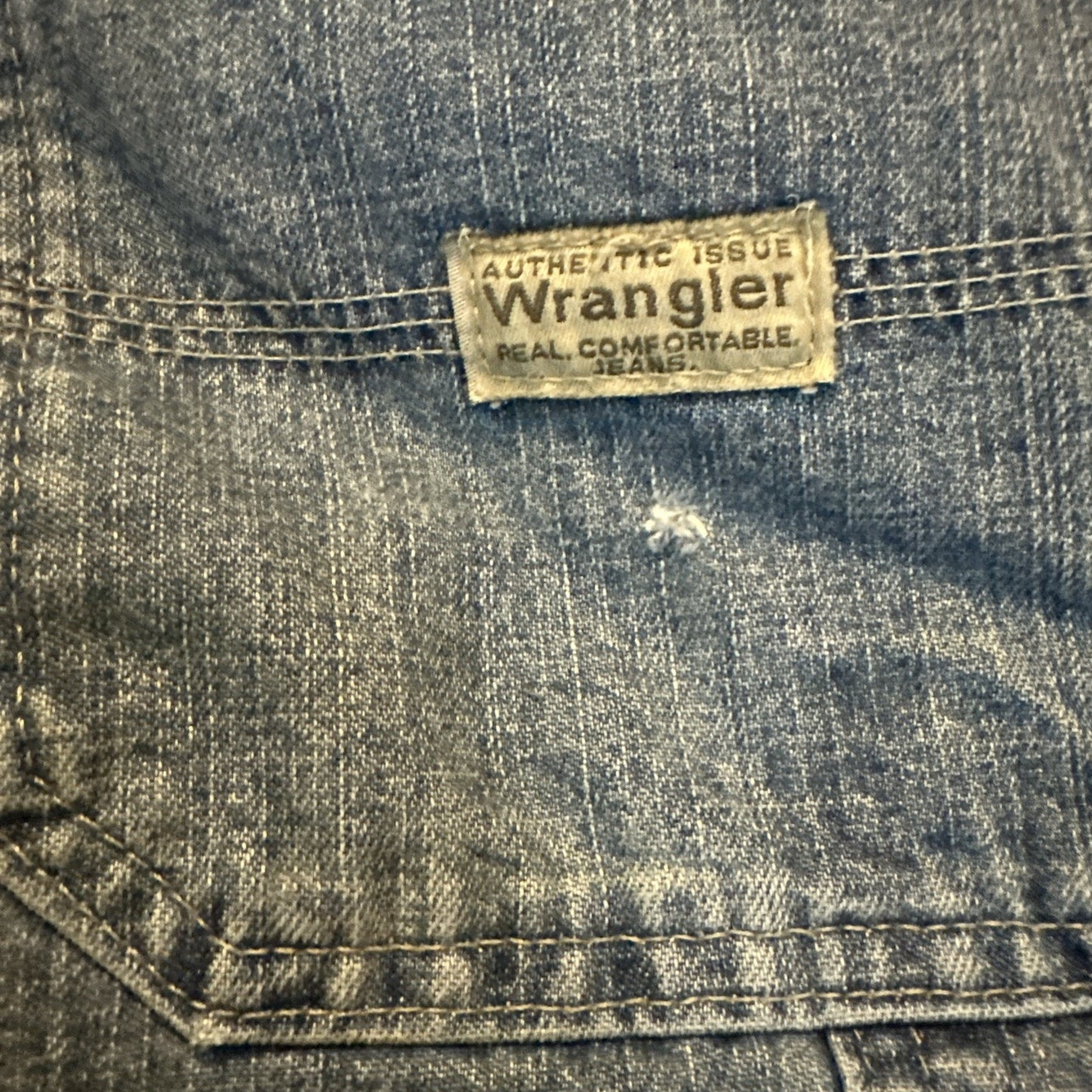 Wrangler Vtg Blue Lightwash Denim Shorts Mens 34 100% Cotton Carpenter Y2K 1B13