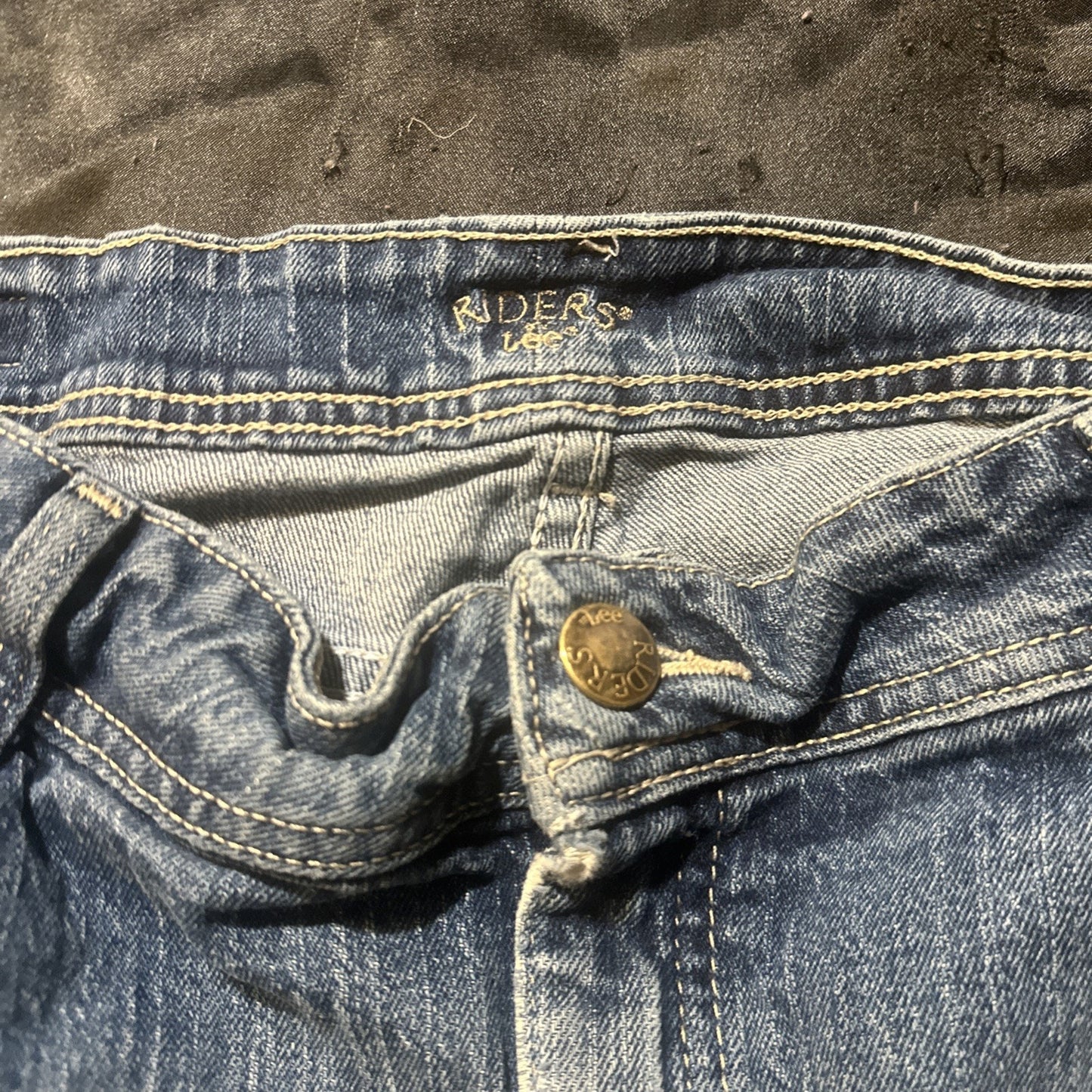 Riders by Lee Size 18 Women’s Blue Jeans Denim Patchwork Unique 34x26 Mexico