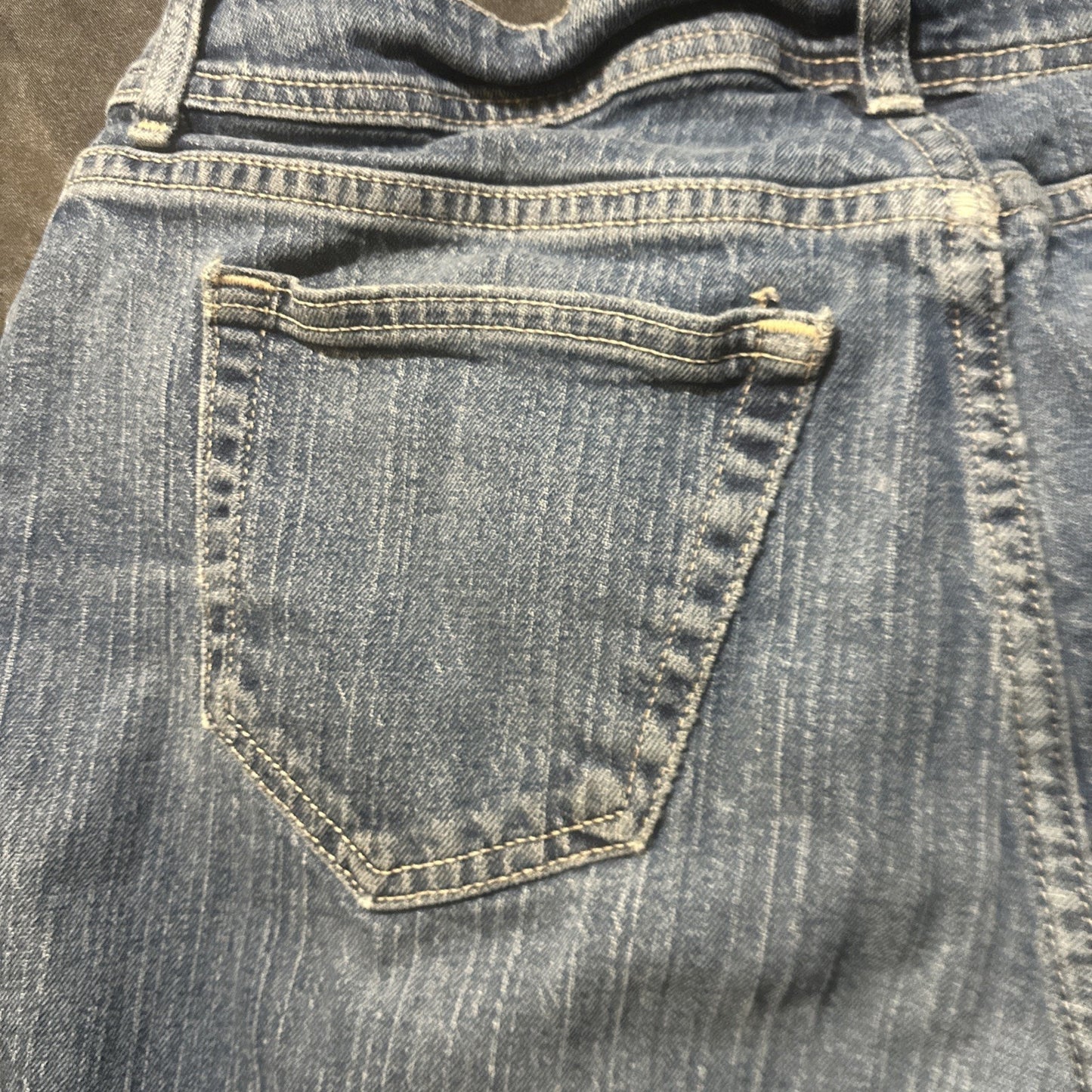 Riders by Lee Size 18 Women’s Blue Jeans Denim Patchwork Unique 34x26 Mexico