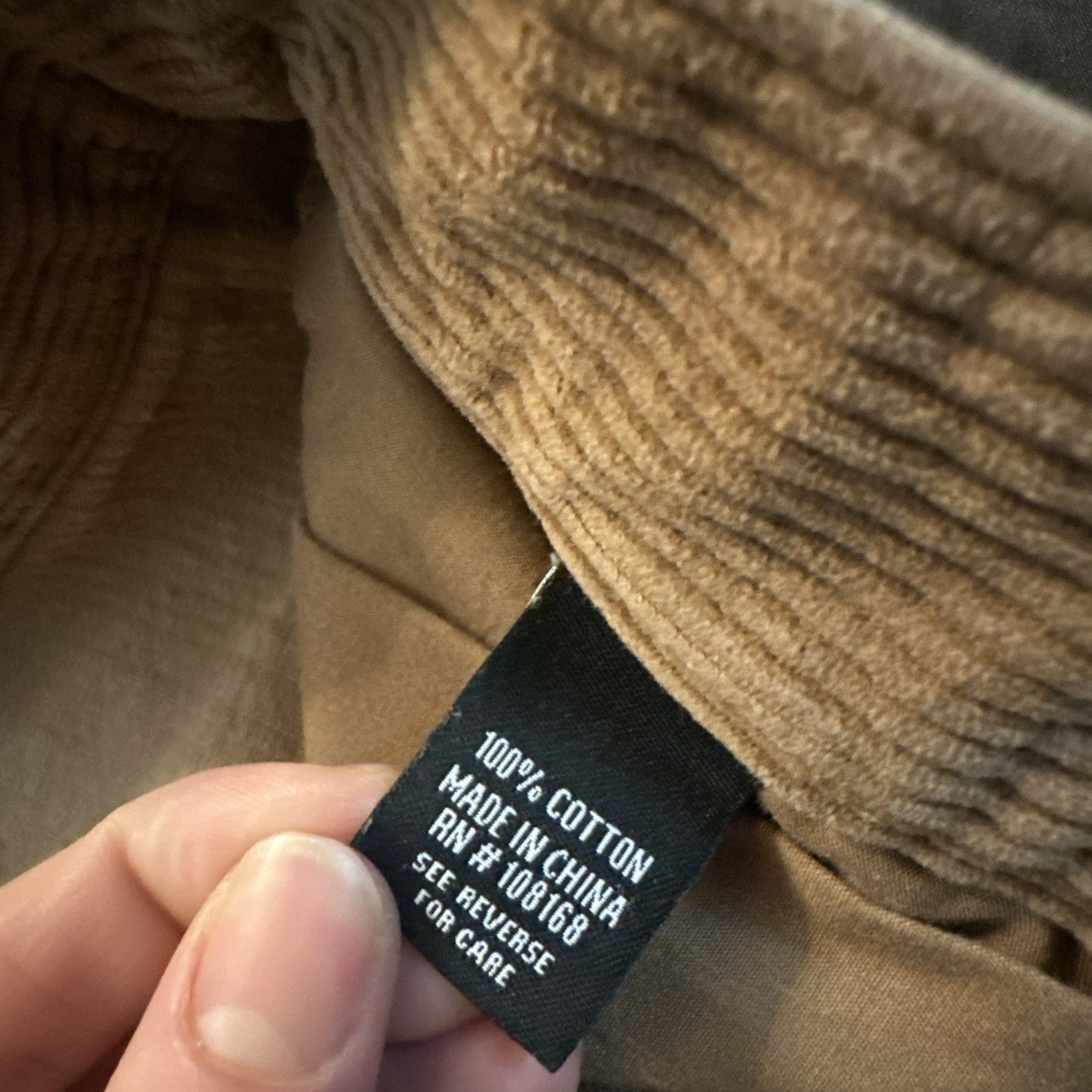 RSQ Corduroy Cargo Pants Mens 32x32 Brown Loose 100% Cotton 1B04