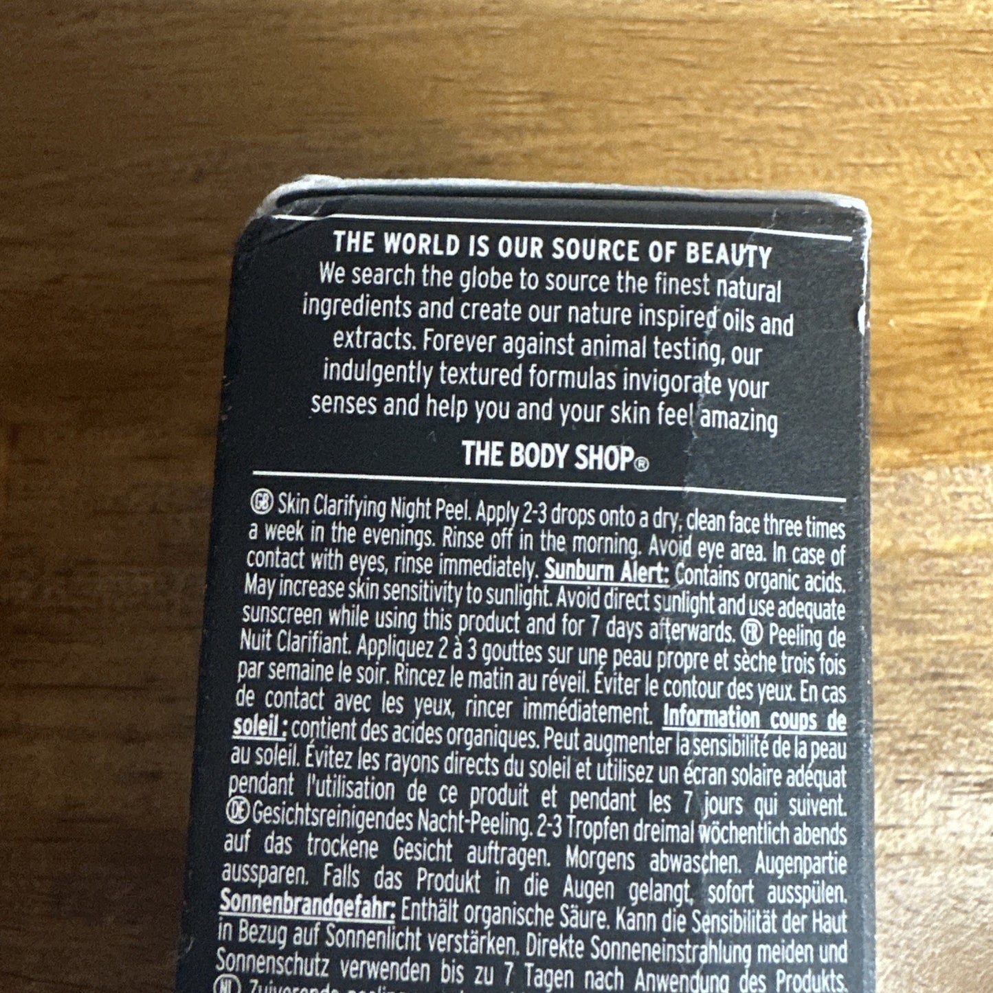 The Body Shop Himalayan Charcoal Skin Clarifying Night Peel Vegan w/ Box 30ml