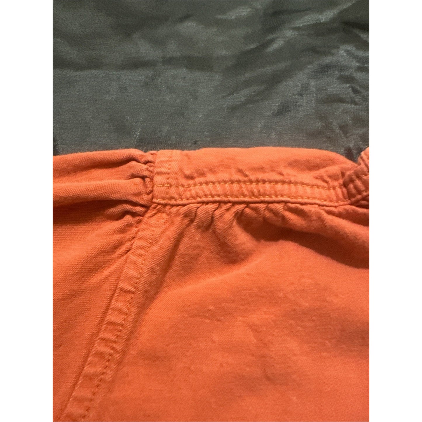 GAP Denim Orange Long Sleeve Women's Top Size Tall M 100% Cotton 1D01
