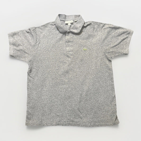Lacoste Gray Polo Mens L 21" PTP Peru 100% Cotton Classic Fit 1A08