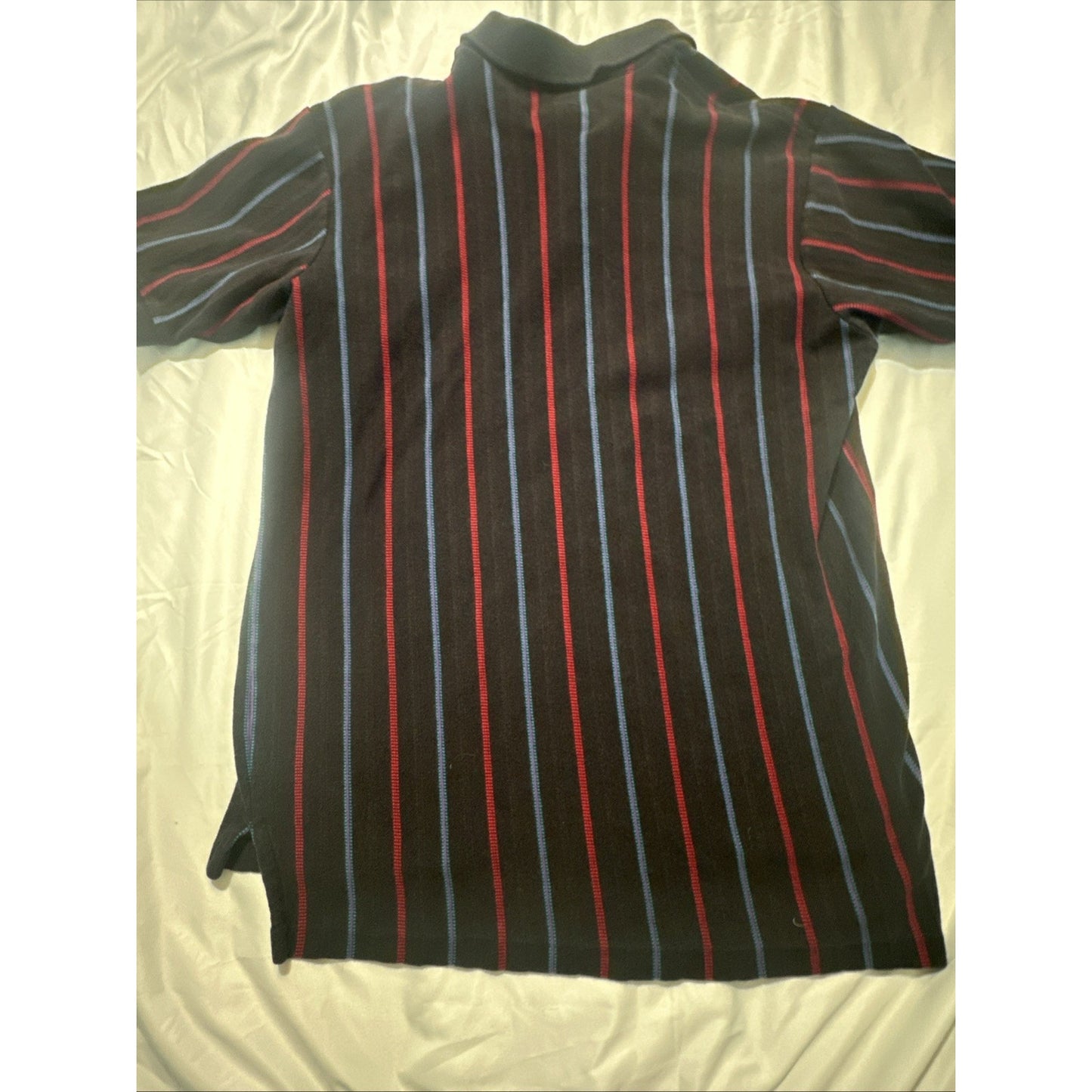Vtg Lobo Pendleton Polo Tee Black Striped Mens L Bowling T Shirt USA MADE 1D21