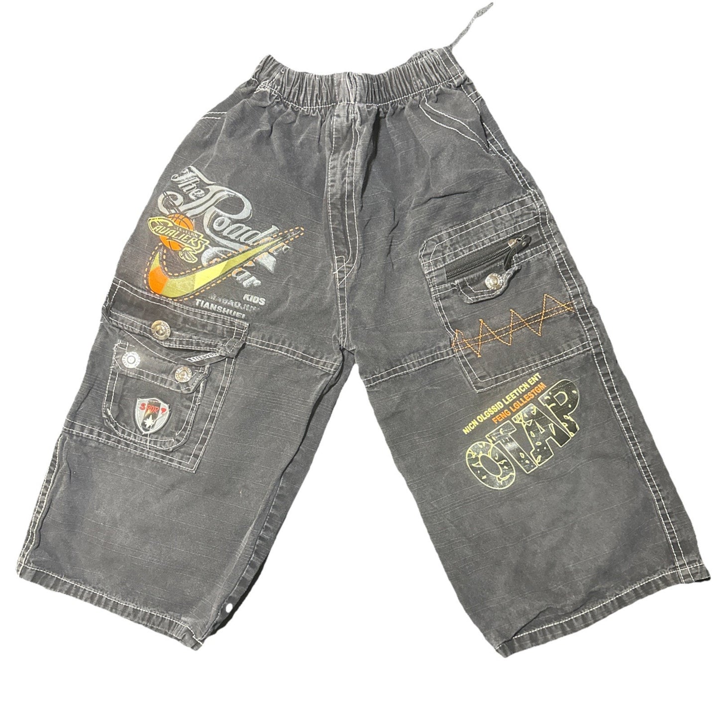 Nike Bootleg Cavaliers Denim Youth Pants Size 4/5 Black Gray Basketball Boys