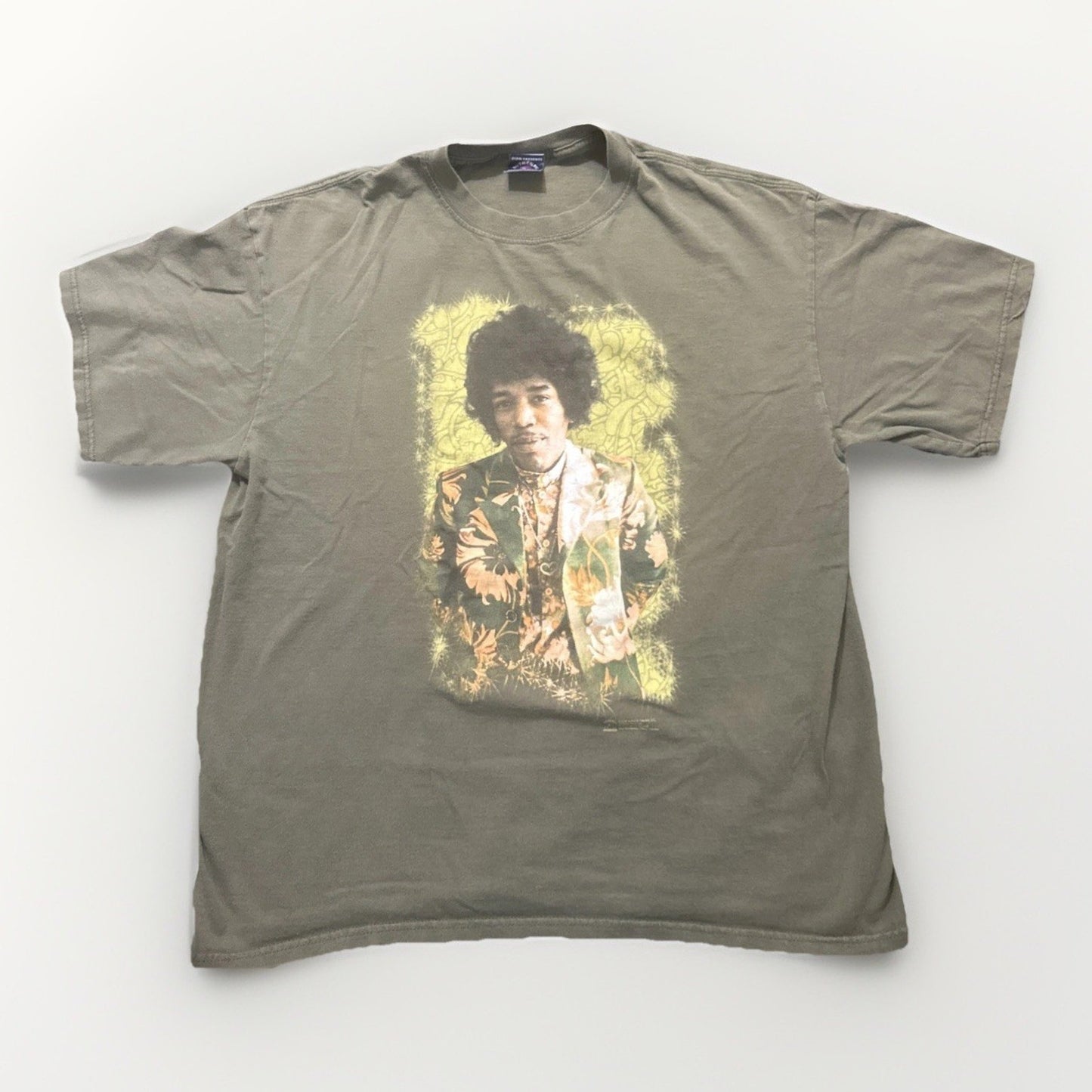 Zion Rootswear T Shirt Jimmie Hendrix Olive Green Mens XL Tee 1A29