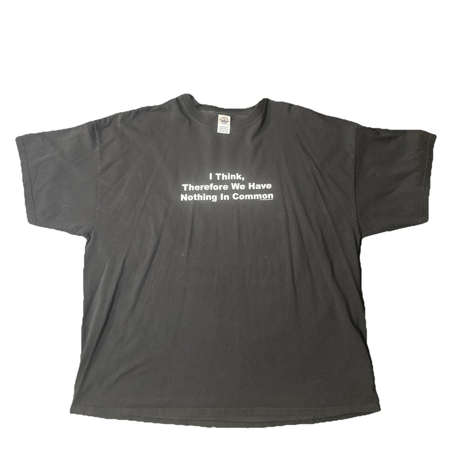 Delta USA T Shirt Wicked Jester Joke Tee 4XL Black Men’s “I think therefor…”