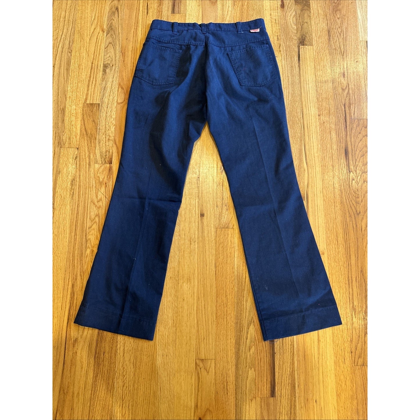 Workwear Work Pants Size 34x32 Mens Navy Blue Paint Marks E3