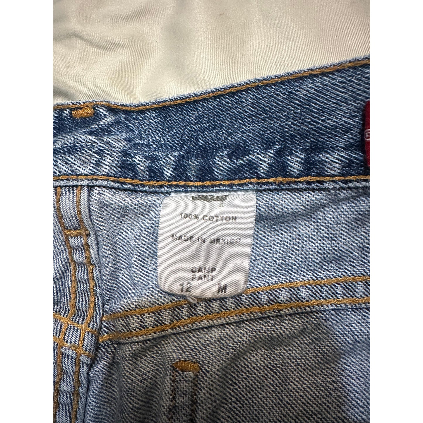 Y2K Levi's Camp Pant Denim Jeans 31x29 Women's Size 12 100% Cotton Mexico Blue