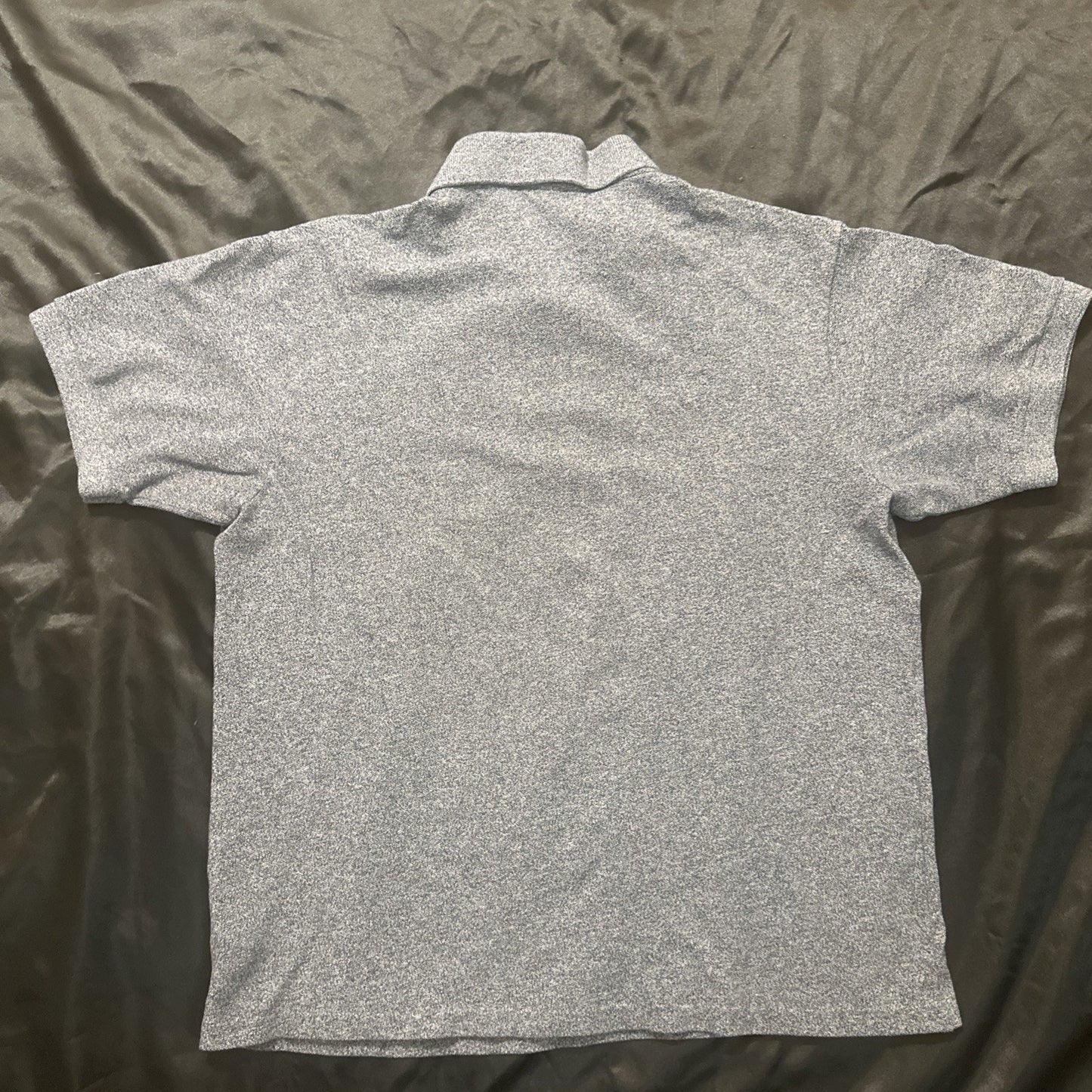 Lacoste Gray Polo Mens L 21" PTP Peru 100% Cotton Classic Fit 1A08