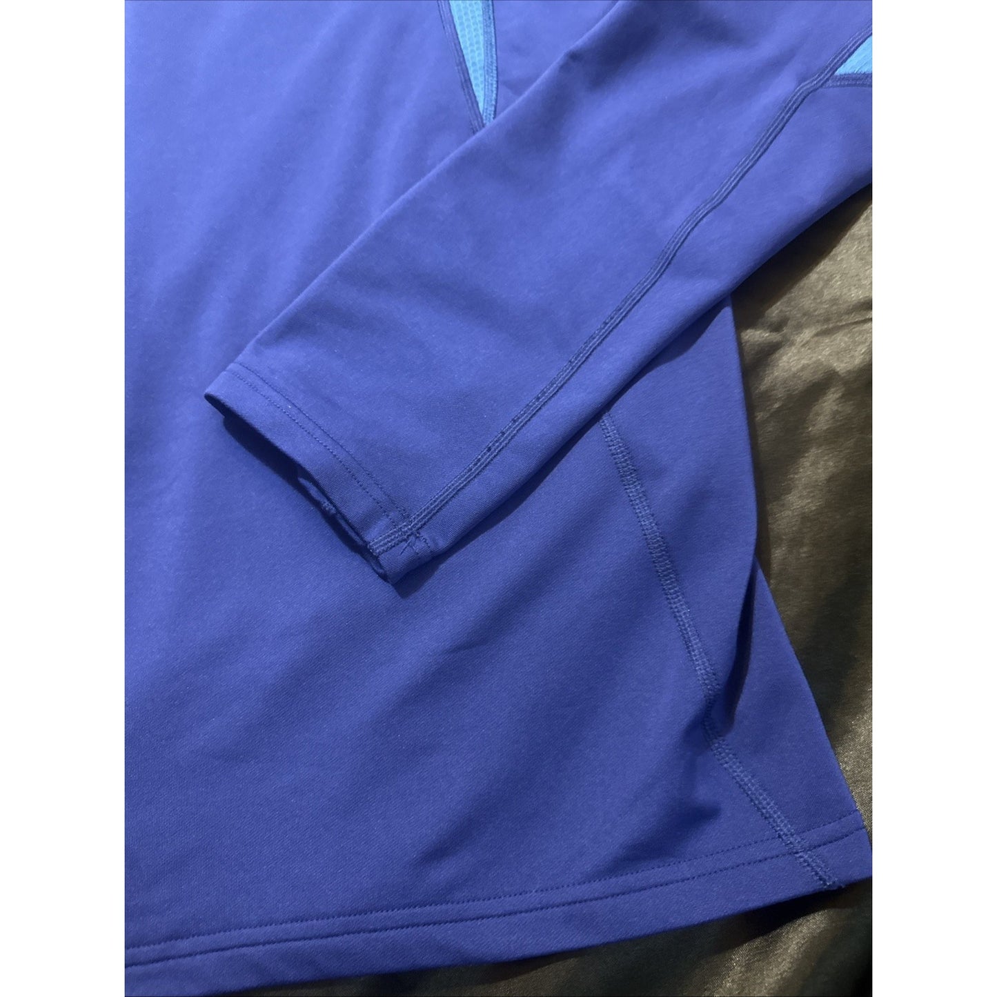 The North Face Pullover Quarter Zip Jacket Mens XL Blue Yellow Vapor Wick 1D06