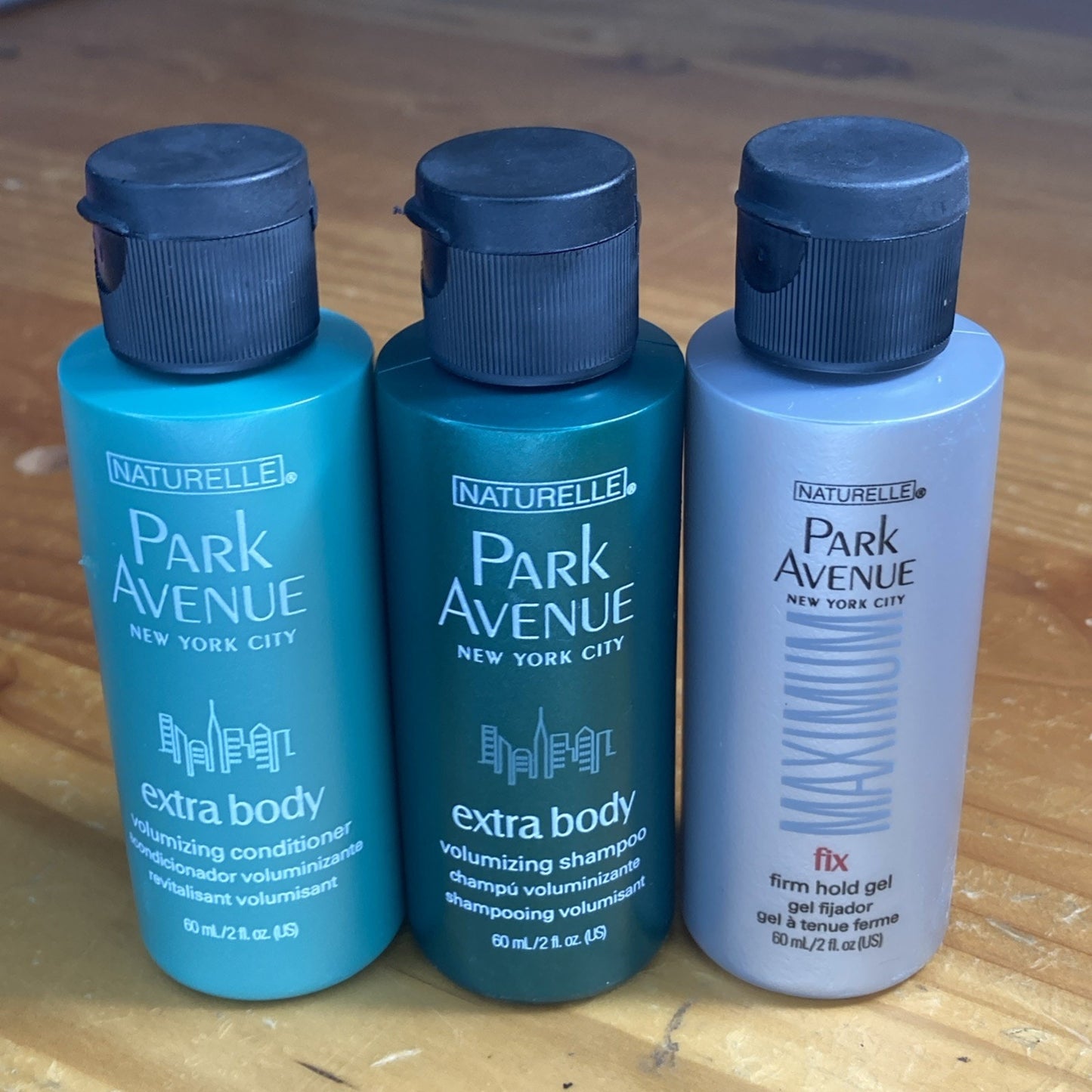 3 Naturelle Park Ave Extra Body Shampoo/conditioner 2 Oz Each Firm Hold Gel A6